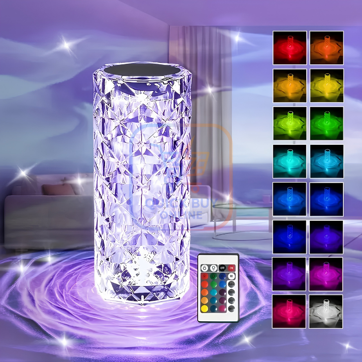 16 Color Crystal LED Touch Table Lamp