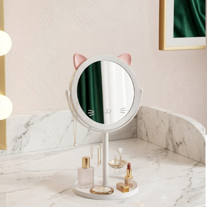 360° Rotating Cat Shape Makeup Mirror