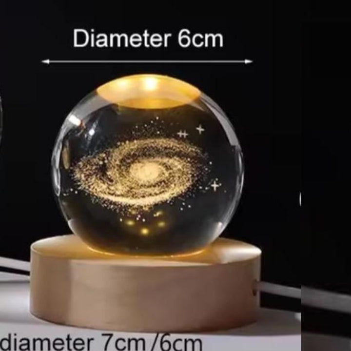 3D Crystal Ball Night Light LED Galaxy Lamp