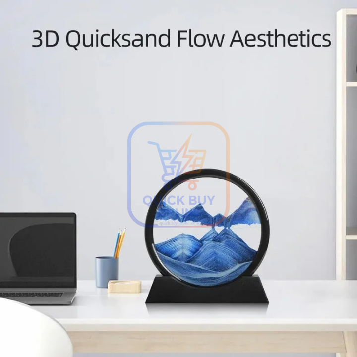 3D Moving Sand Art Glass Decor