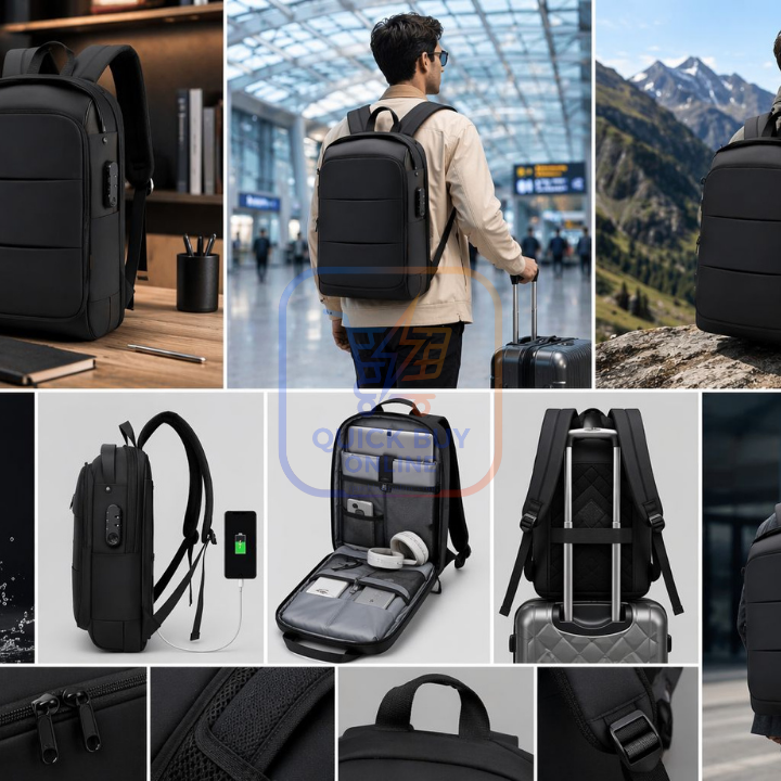 Anti Theft USB Charging Laptop Backpack