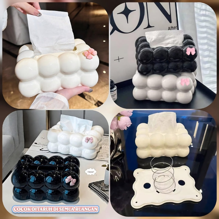 Decorative Bubble Bow Tissue Holder