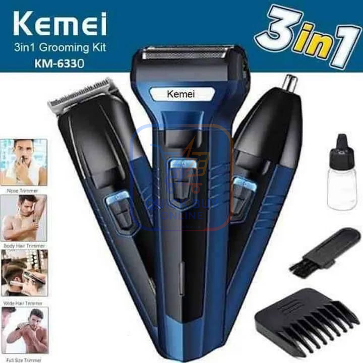 Kemei 3-in-1 Rechargeable Grooming Kit