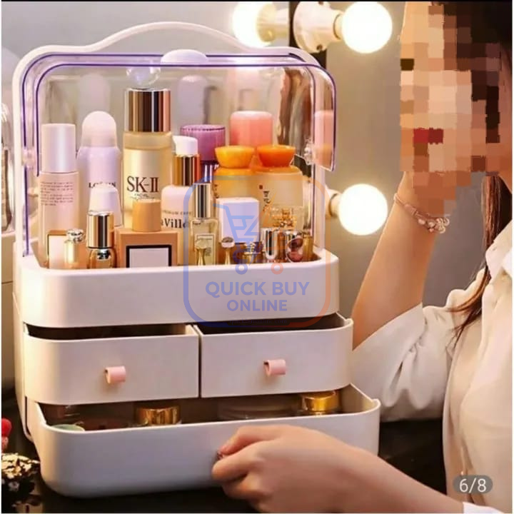 Makeup Organizer Box with Storage Drawer