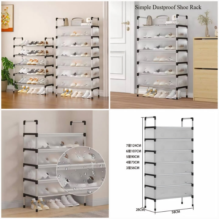 Multi Layer Dustproof Shoe Storage Rack
