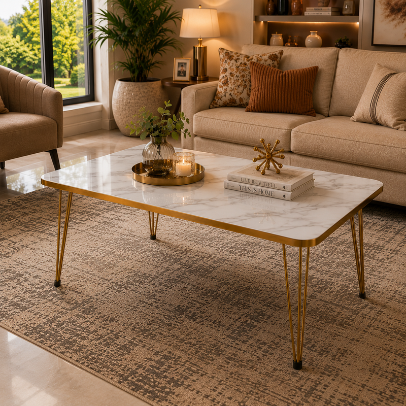 Luxury UV Gloss Center Coffee & Decor Table